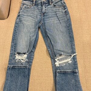 American Eagle Outfitters Ripped Blue Skinny Jeans